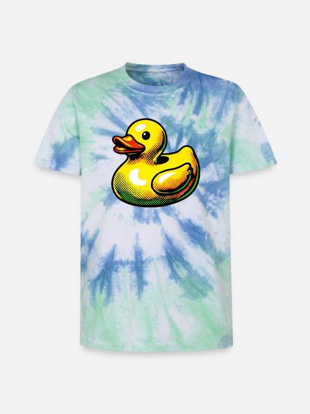 Duckling Duck Duck Duck - Unisex Premium Tie-Dye T-Shirt - Blue Spiral