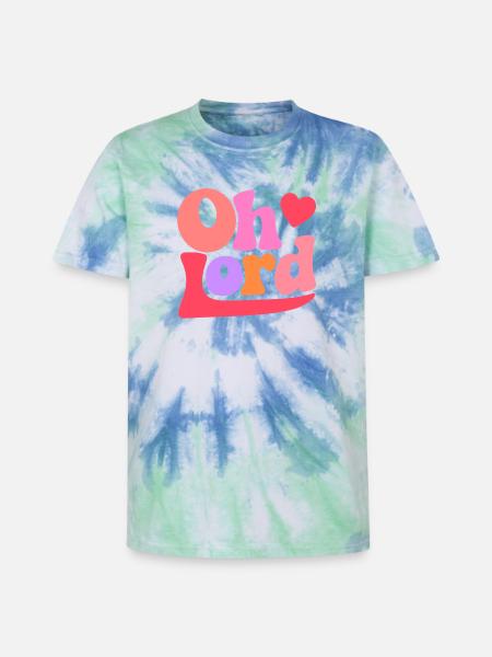 Seigneur - T-shirt tie-dye premium unisexe - bleu spirale