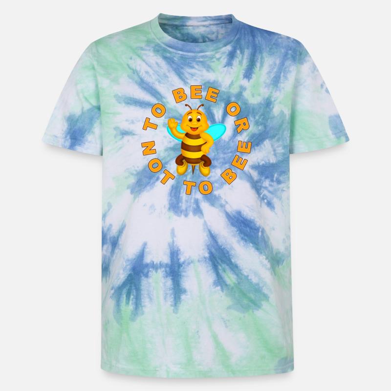 Biene oder nicht Biene - Unisex Premium Tie Dye T-Shirt - Spiralblau
