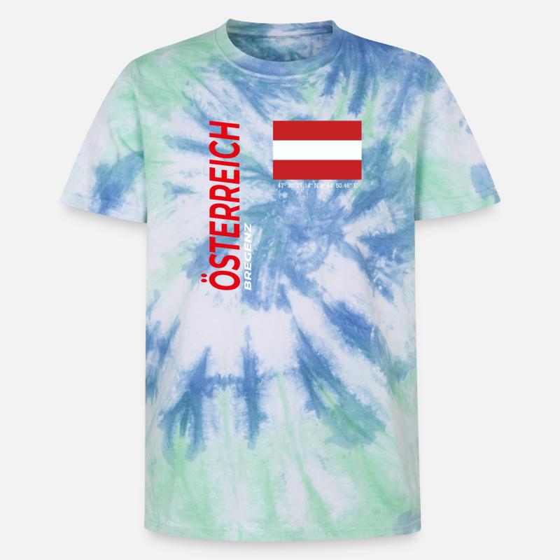 Bregenz - Unisex Premium Tie-Dye T-Shirt - Blue Spiral