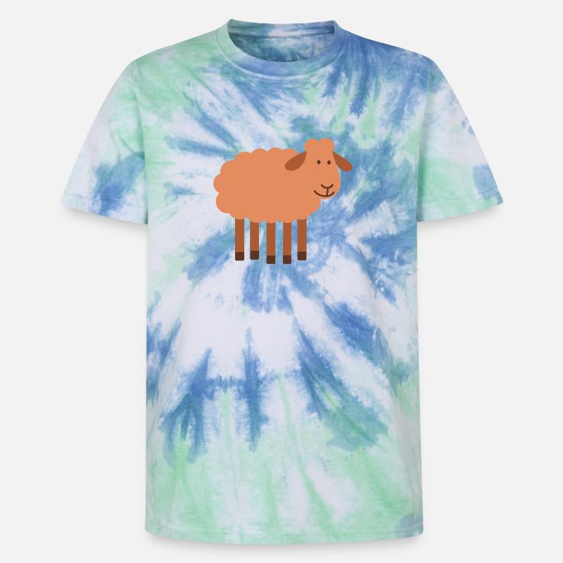 Schaf mit 5 Beinen seltene Perle - Unisex Premium Tie Dye T-Shirt - Spiralblau