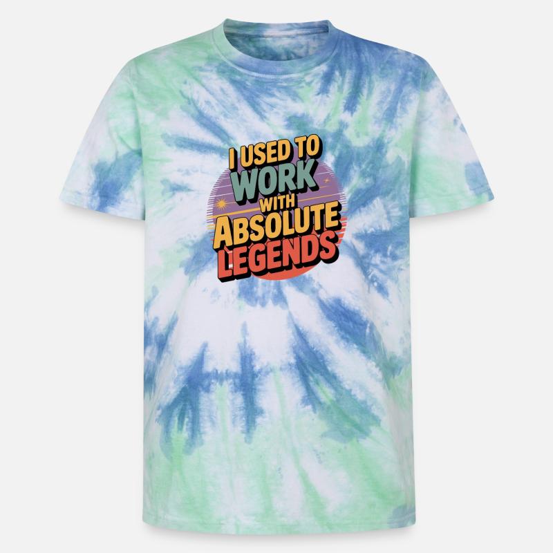 J’avais l’habitude de travailler avec Legend - T-shirt tie-dye premium unisexe - bleu spirale