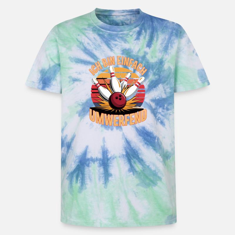 Ich Bin Einfach Umwerfend Bowling Spaß - Unisex Premium Tie Dye T-Shirt - Spiralblau