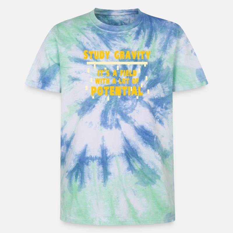 Physics Physicist Physics Student Physics Teacher - Unisex Premium Tie-Dye T-Shirt - Blue Spiral
