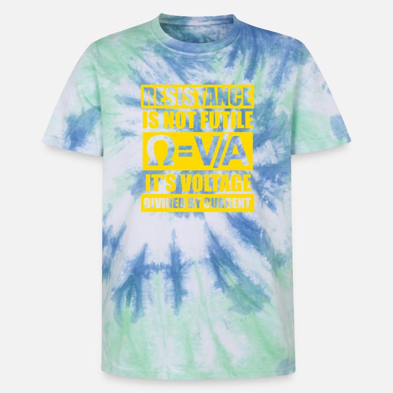 Physics Physicist Physics Student Physics Teacher - Unisex Premium Tie-Dye T-Shirt - Blue Spiral