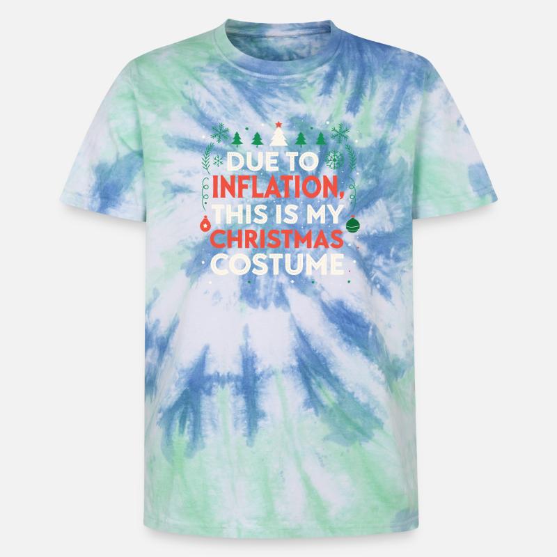 Weihnachtskostüm angesichts der Inflation - Unisex Premium Tie Dye T-Shirt - Spiralblau