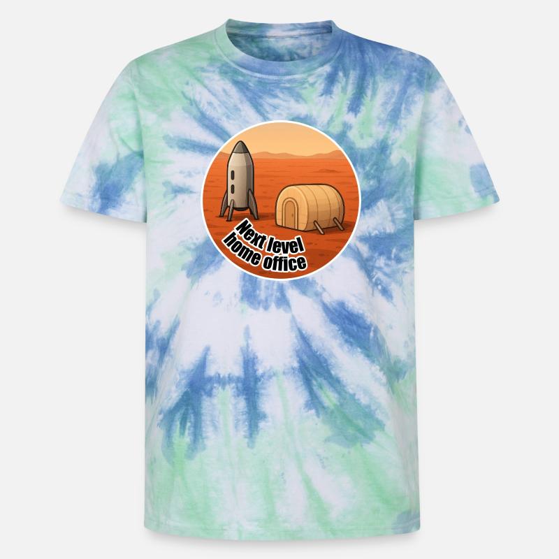 Mars Next Level Home Office - Unisex Premium Tie Dye T-Shirt - Spiralblau
