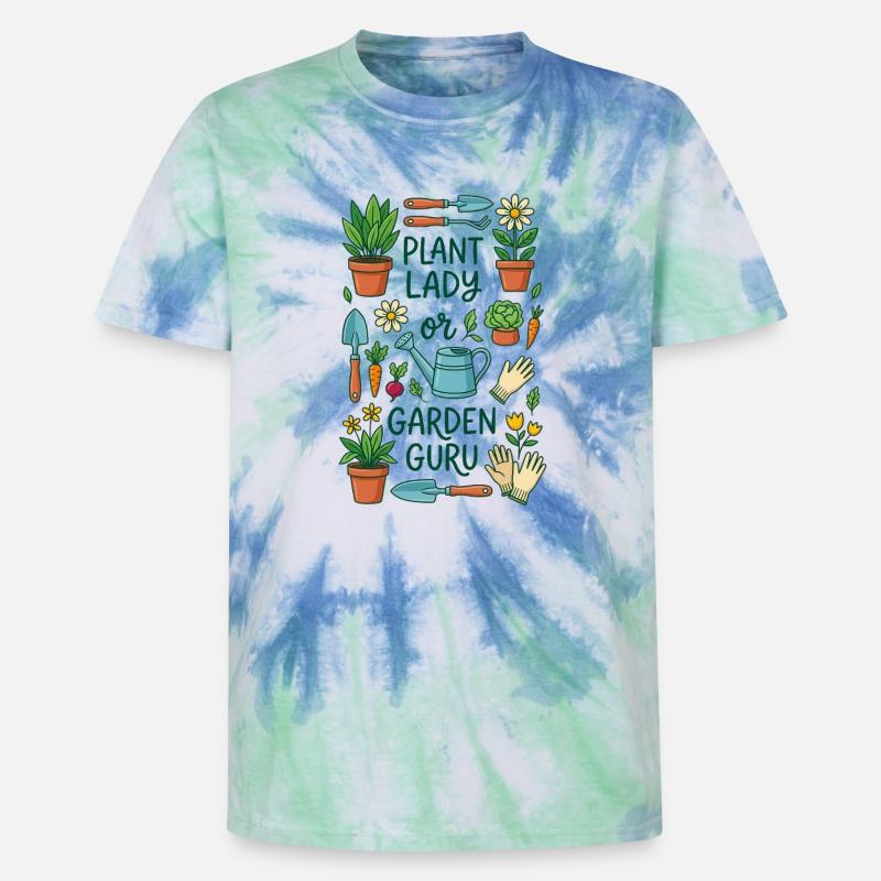 Der Pflanzenliebhaber oder Gartenexperte - Unisex Premium Tie Dye T-Shirt - Spiralblau