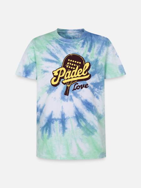 Paddle Love Retro - Unisex Premium Tie-Dye T-Shirt - Blue Spiral