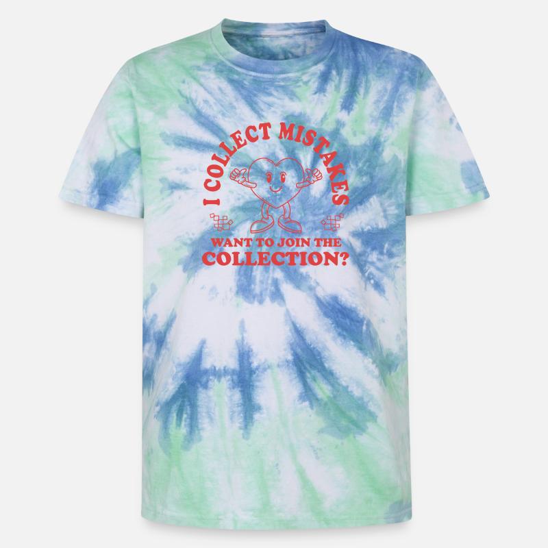 Ich sammle Fehler – Willst du mitmachen? - Unisex Premium Tie Dye T-Shirt - Spiralblau