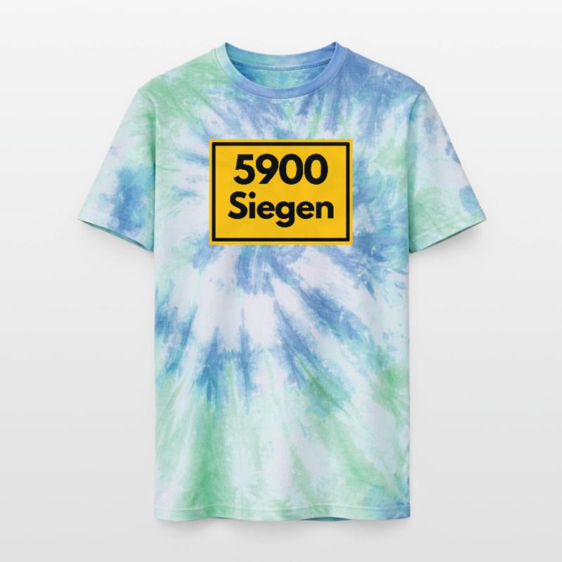 OLD POSTCODE POSTCODE RETRO 5900 SIEGEN SIEGERLAN Unisex Premium Tie-Dye T-Shirt