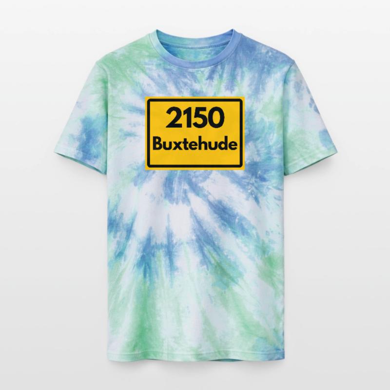 OLD POSTCODE POSTCODE RETRO 2150 BUXTEHUDE HANSE Unisex Premium Tie-Dye T-Shirt