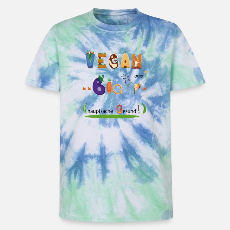 Vegan oder Bio - Unisex Premium Tie Dye T-Shirt - Spiralblau