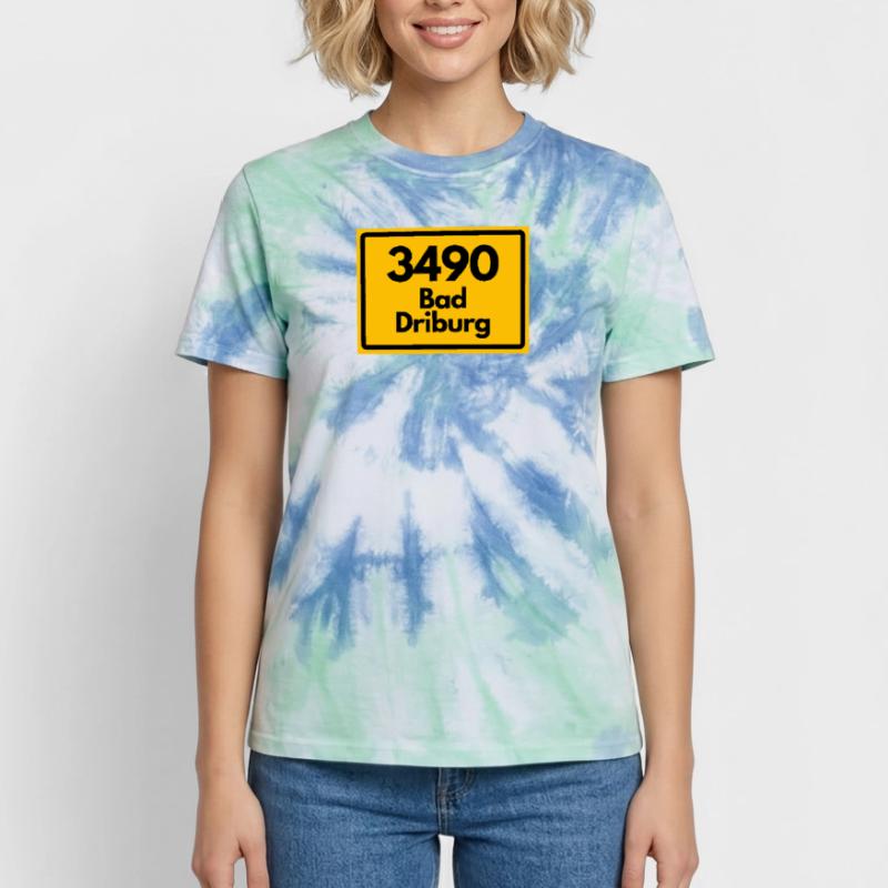 OLD POSTCODE POSTCODE RETRO 3490 BAD DRIBURG Unisex Premium Tie-Dye T-Shirt