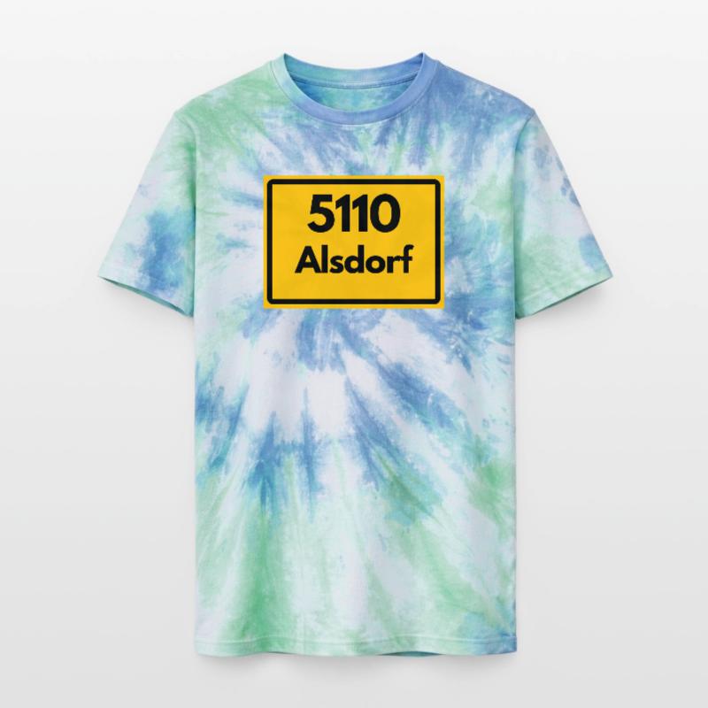 OLD POSTCODE POSTCODE RETRO 5110 ALSDORF Unisex Premium Tie-Dye T-Shirt