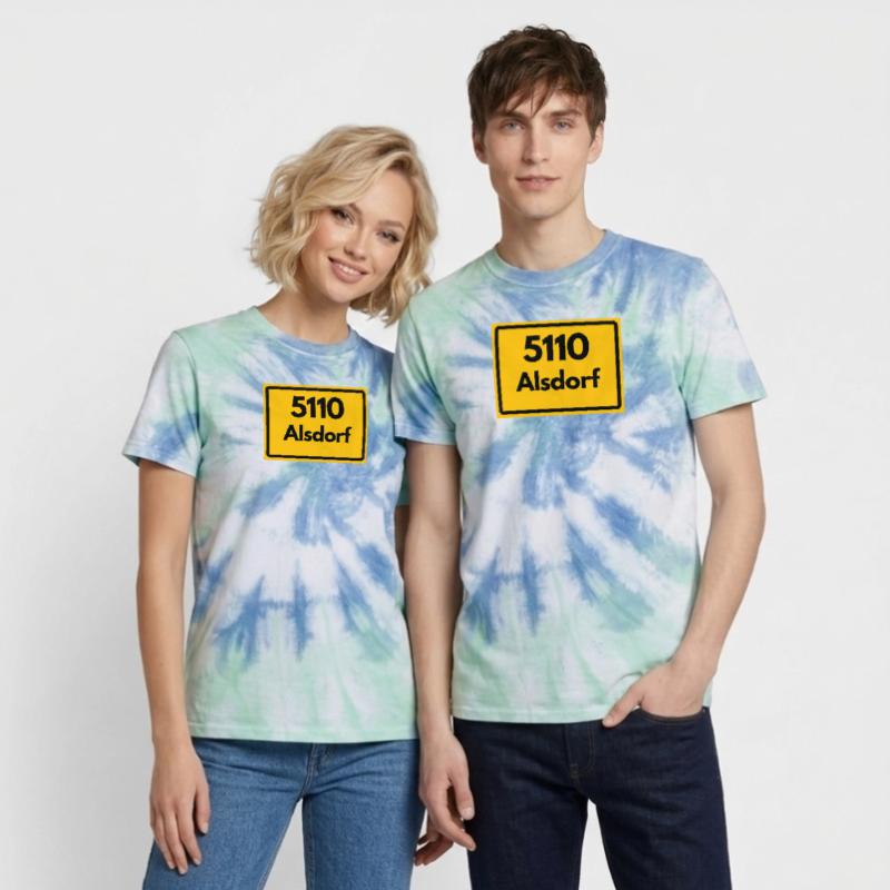 OLD POSTCODE POSTCODE RETRO 5110 ALSDORF Unisex Premium Tie-Dye T-Shirt