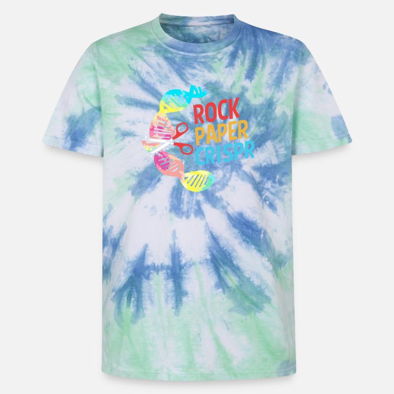 Structural formula molecule - Unisex Premium Tie-Dye T-Shirt - Blue Spiral