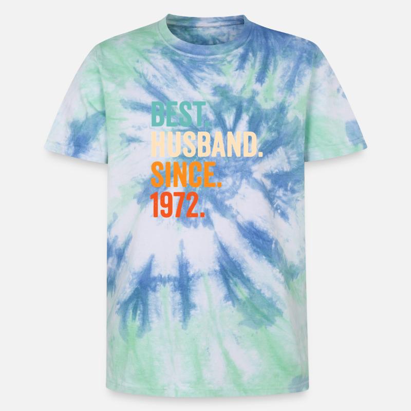 Bester Ehemann seit 1972 - Unisex Premium Tie Dye T-Shirt - Spiralblau