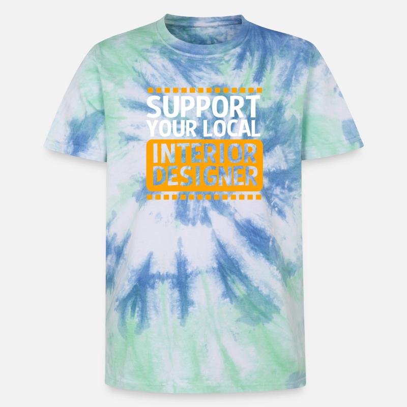 Architecte architecte Designer d’intérieur - T-shirt tie-dye premium unisexe - bleu spirale
