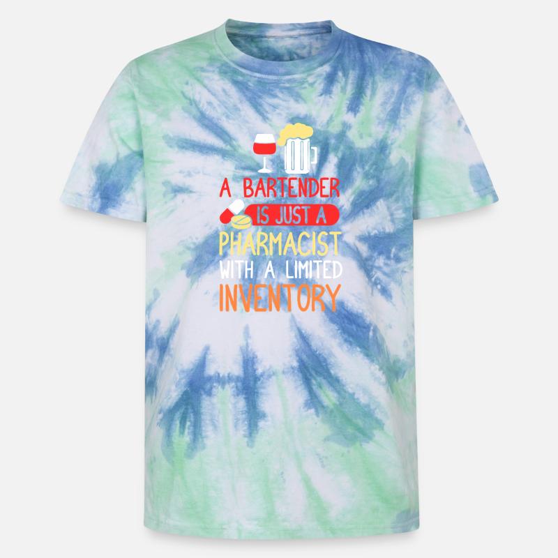 Barkeeper Kellner bartender Barmann - Unisex Premium Tie Dye T-Shirt - Spiralblau