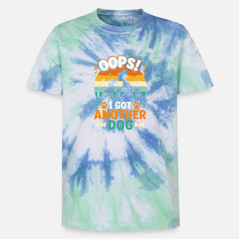 Noch ein Hund: Oops! - Unisex Premium Tie Dye T-Shirt - Spiralblau