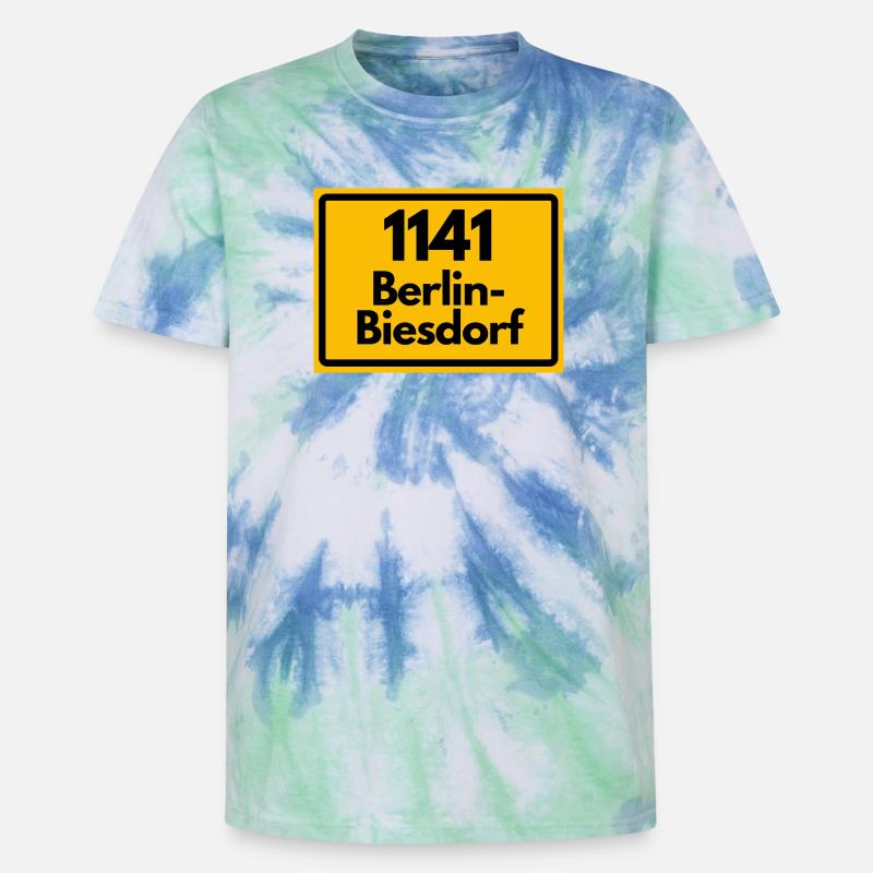 1141 BERLIN-BIESDORF DDR RETRO OSTALGIE - Unisex Premium Tie Dye T-Shirt - Spiralblau