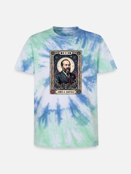 James A Tarotkarte - Unisex Premium Tie Dye T-Shirt - Spiralblau