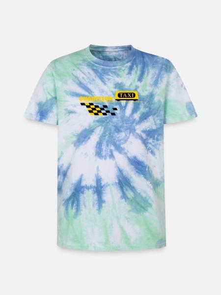 Taxi driver - Unisex Premium Tie-Dye T-Shirt - Blue Spiral