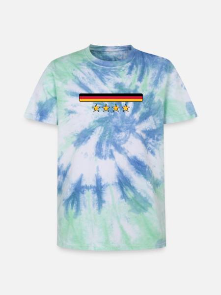 Deutschland - Unisex Premium Tie-Dye T-Shirt - Blue Spiral