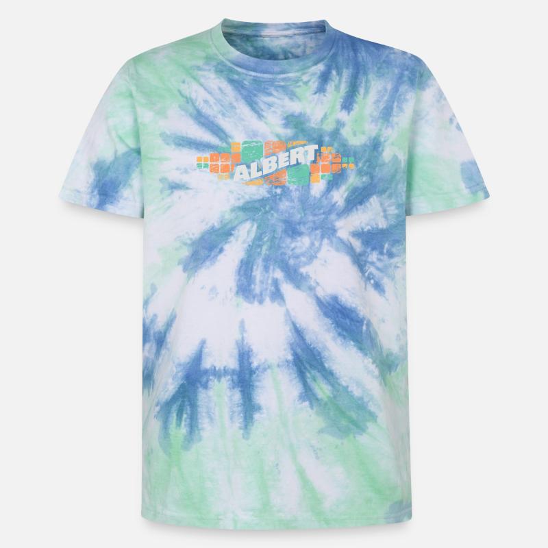 Albert as a given name - Unisex Premium Tie-Dye T-Shirt - Blue Spiral
