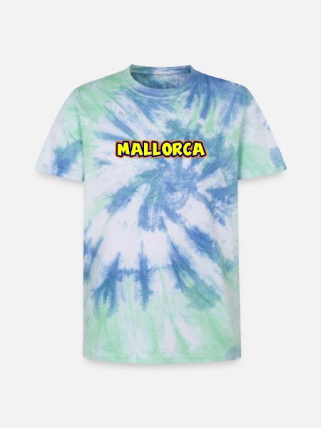 Mallorca Schriftzug - Unisex Premium Tie Dye T-Shirt - Spiralblau