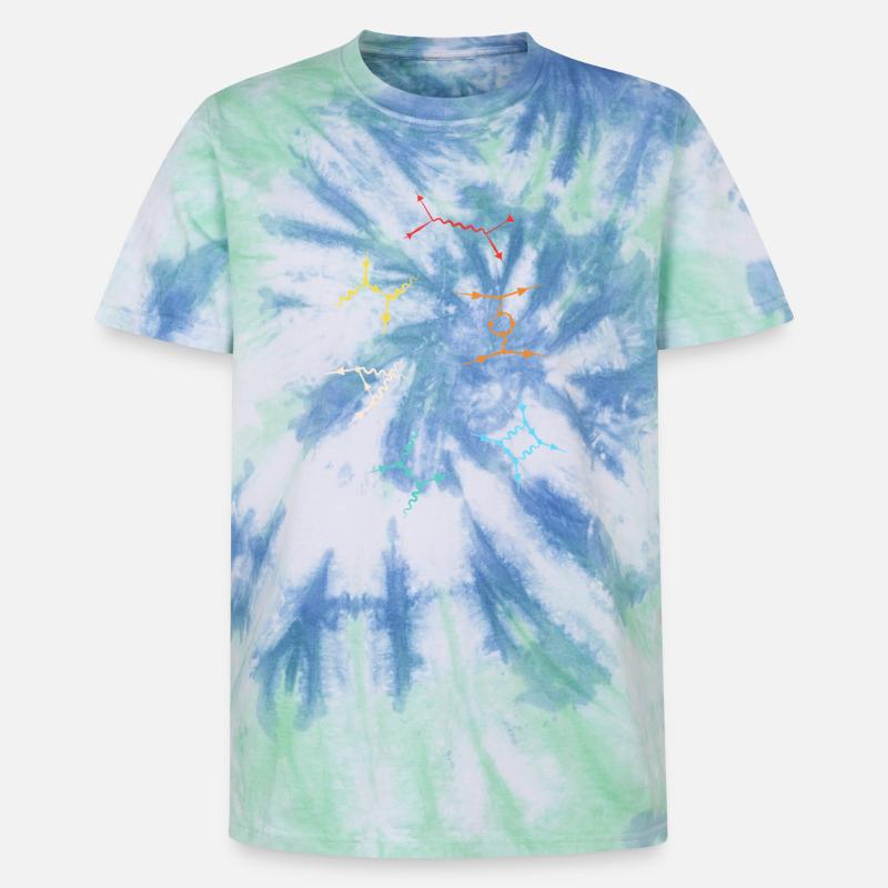 Quantenphysik Quanten Physik Quantensprung - Unisex Premium Tie Dye T-Shirt - Spiralblau