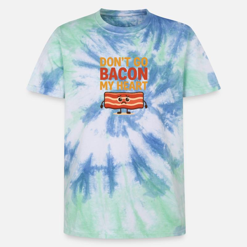 Dont go Bacon my hearth - Unisex Premium Tie-Dye T-Shirt - Blue Spiral