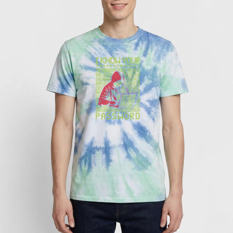 Hacker Hacker Programmeur Linux Password Hacker T-shirt tie-dye premium unisexe