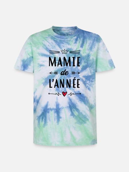 Großmütter / Oma / Mami / Großmutter / Mamy - Unisex Premium Tie Dye T-Shirt - Spiralblau