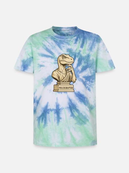 Philosoraptor - Unisex Premium Tie Dye T-Shirt - Spiralblau