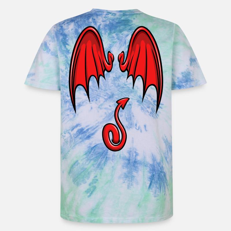 Ich bin ein kleiner Teufel - Unisex Premium Tie Dye T-Shirt - Spiralblau