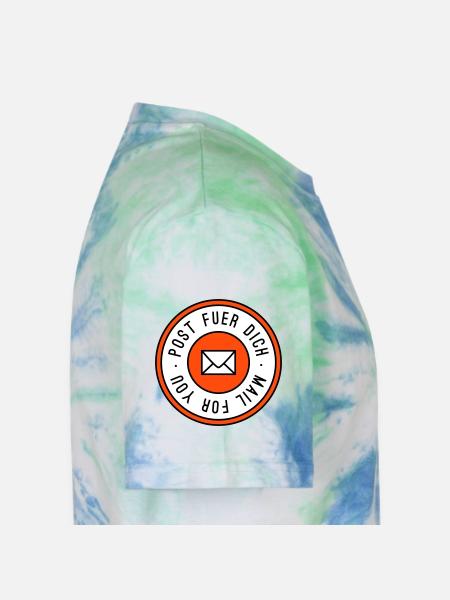 Post fuer dich dreifarbig - Unisex Premium Tie Dye T-Shirt - Spiralblau