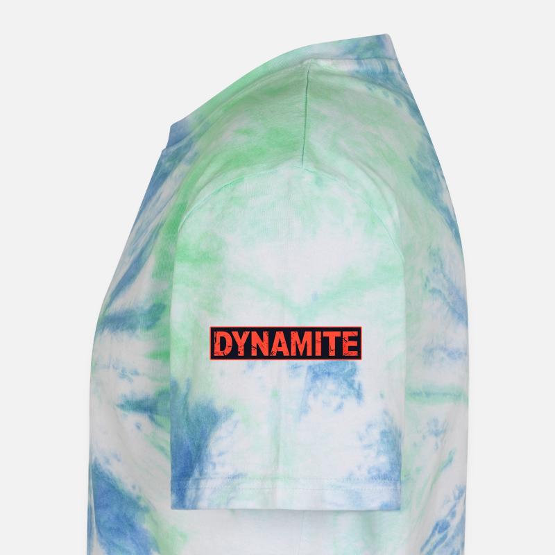 Dynamite Red Grunge Poster Unisex Premium Tie-Dye T-Shirt