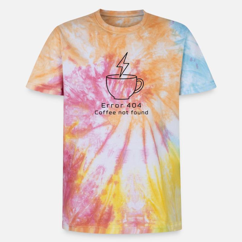 Error 404: Coffee not found - Unisex Premium Tie Dye T-Shirt - Regenbogen-Spirale