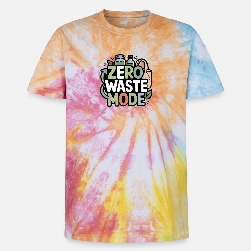 zero-waste-mode - Unisex Premium Tie Dye T-Shirt - Regenbogen-Spirale