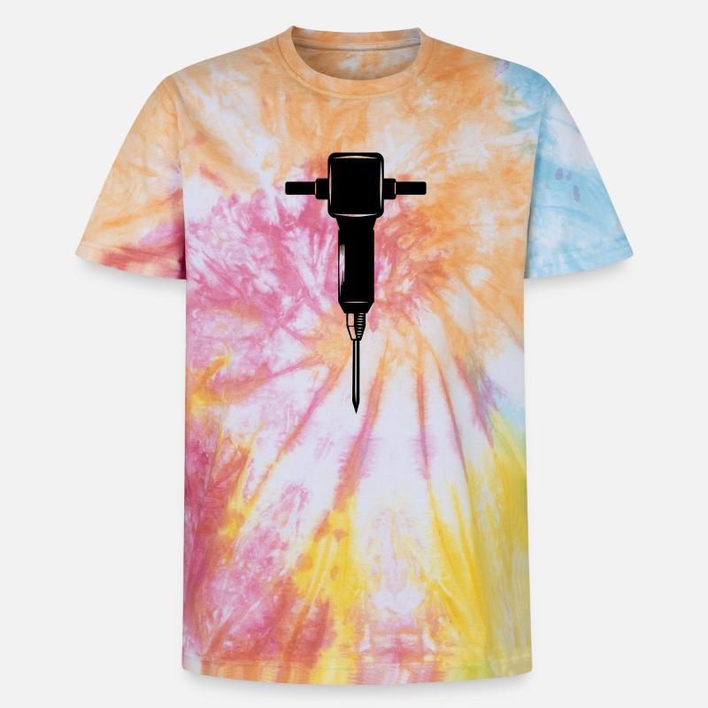 Krikhamer oder Presslufthammer - Unisex Premium Tie Dye T-Shirt - Regenbogen-Spirale