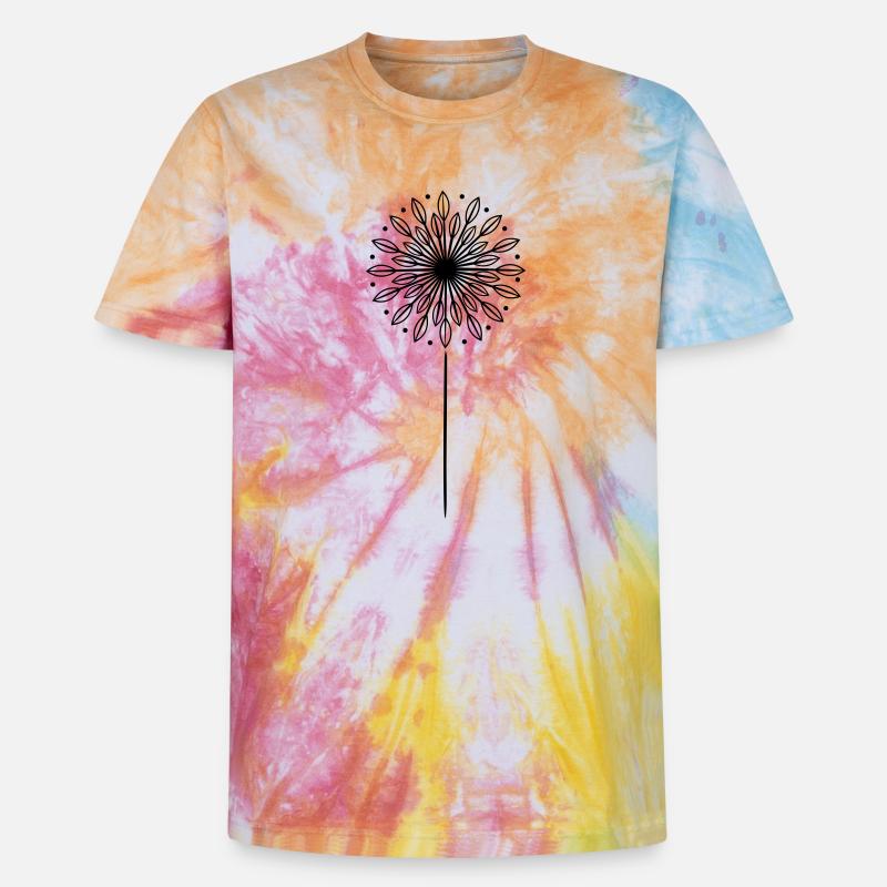 Dandelion Dandelion - Unisex Premium Tie-Dye T-Shirt - Rainbow Spiral