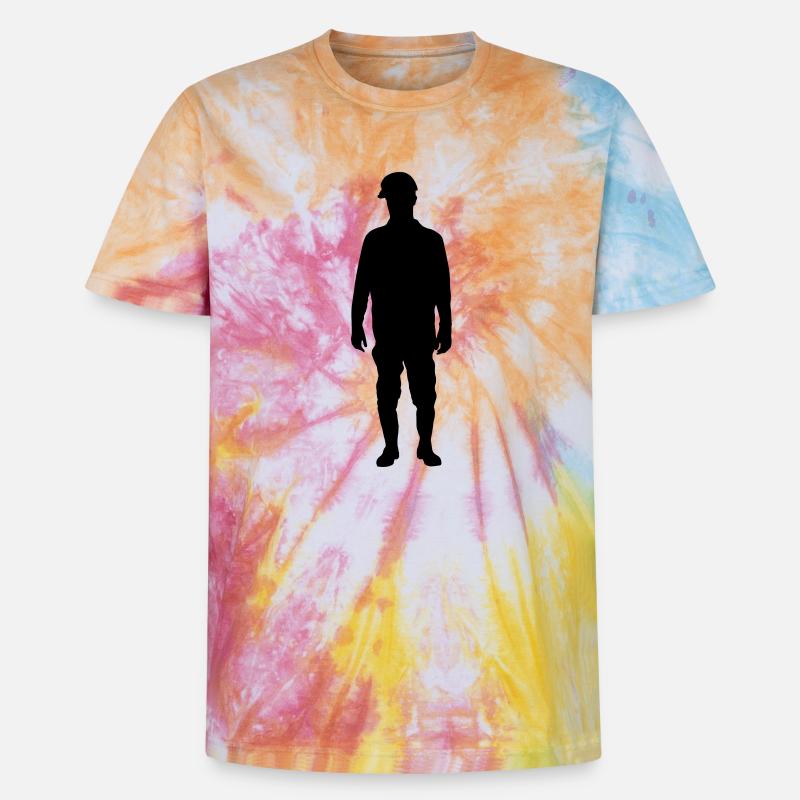 Construction Site Superintendent – Ground - Unisex Premium Tie-Dye T-Shirt - Rainbow Spiral