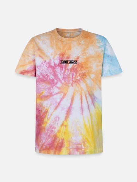 Acid Jazz - Unisex Premium Tie-Dye T-Shirt - Rainbow Spiral