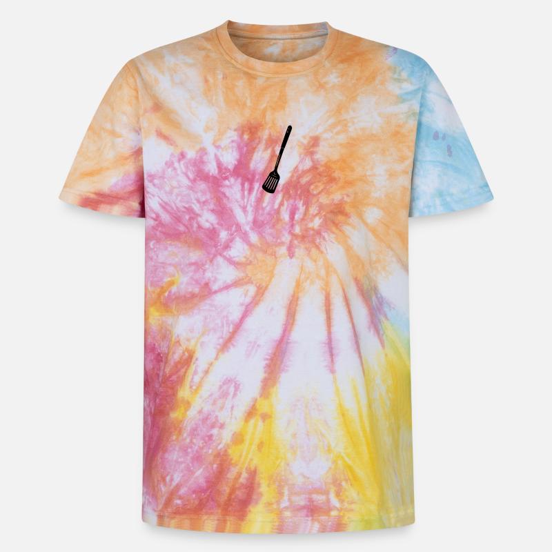 Küchenutensilien Fritteuse oder Backlöffel - Unisex Premium Tie Dye T-Shirt - Regenbogen-Spirale