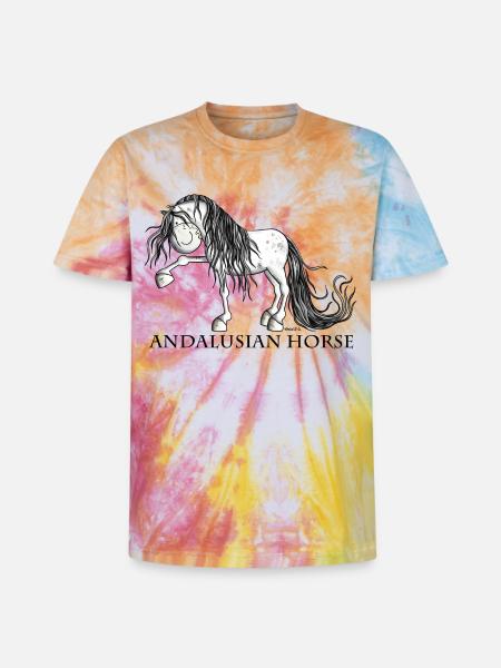 Süßer Andalusier - Unisex Premium Tie Dye T-Shirt - Regenbogen-Spirale