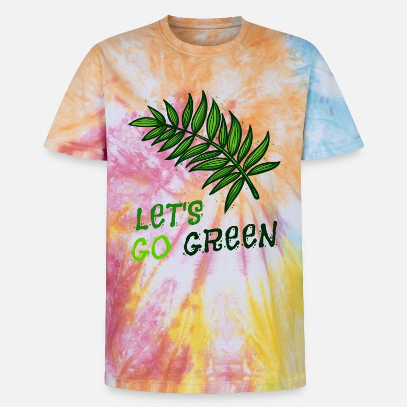 Environment Environmentalist Statement Eco-friendly - Unisex Premium Tie-Dye T-Shirt - Rainbow Spiral