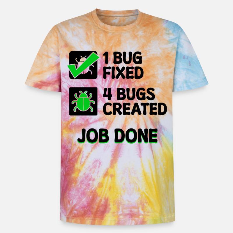 Programmierer Developer Bugfixing Bugs Skripting - Unisex Premium Tie Dye T-Shirt - Regenbogen-Spirale