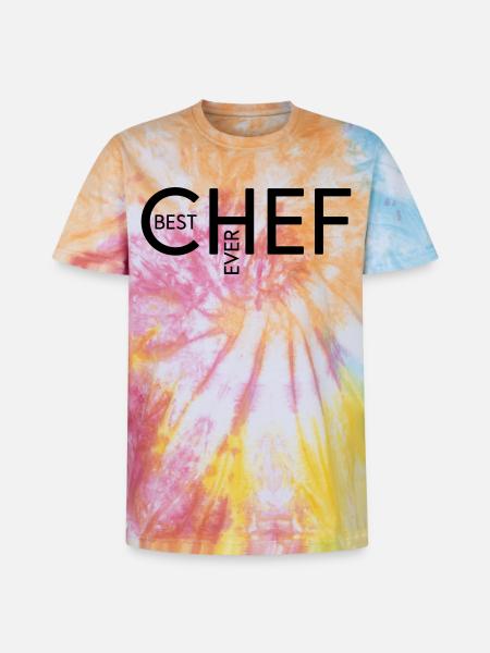 Best Chef ever - Unisex Premium Tie Dye T-Shirt - Regenbogen-Spirale